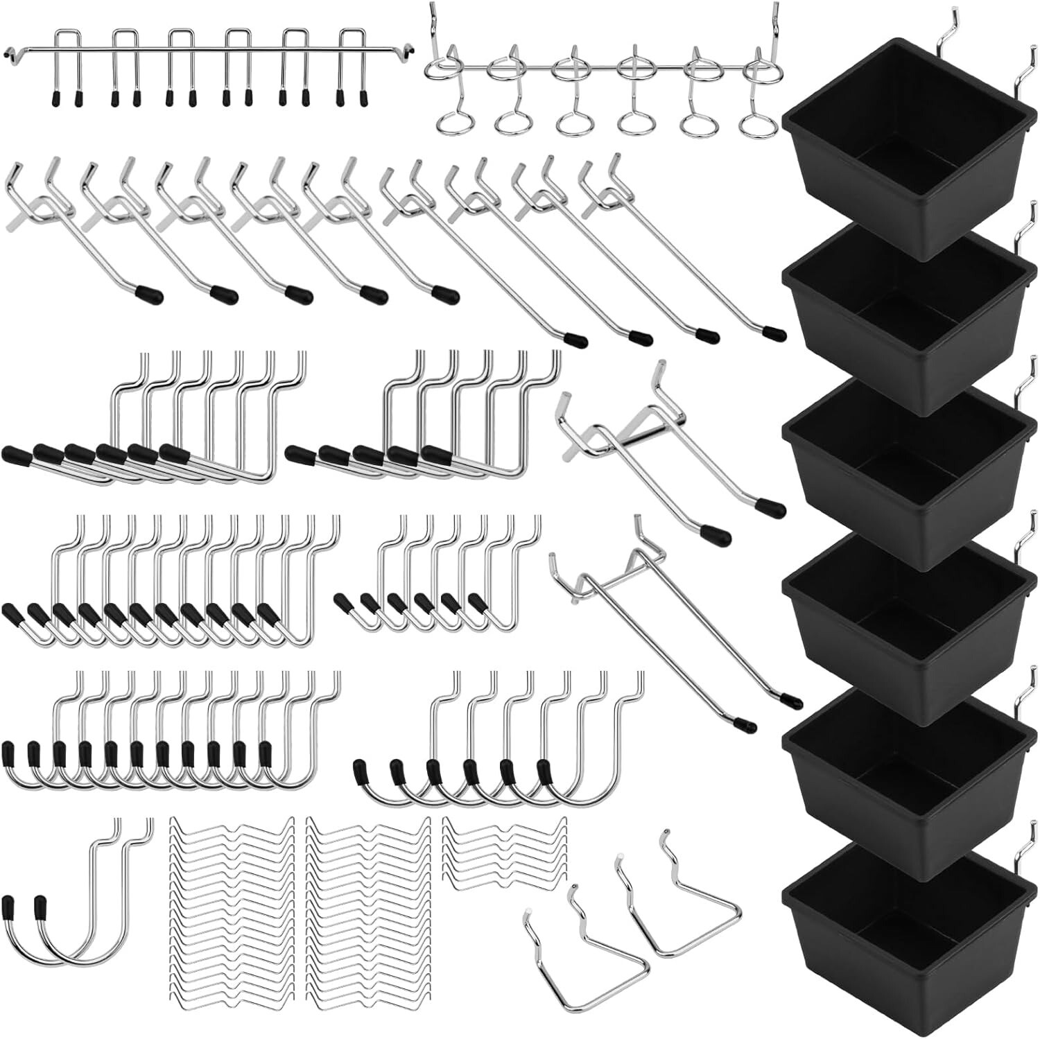 121 Pcs Pegboard Hook Assortment PegBoard Accessories, PegBoard Hooks, Pegboard