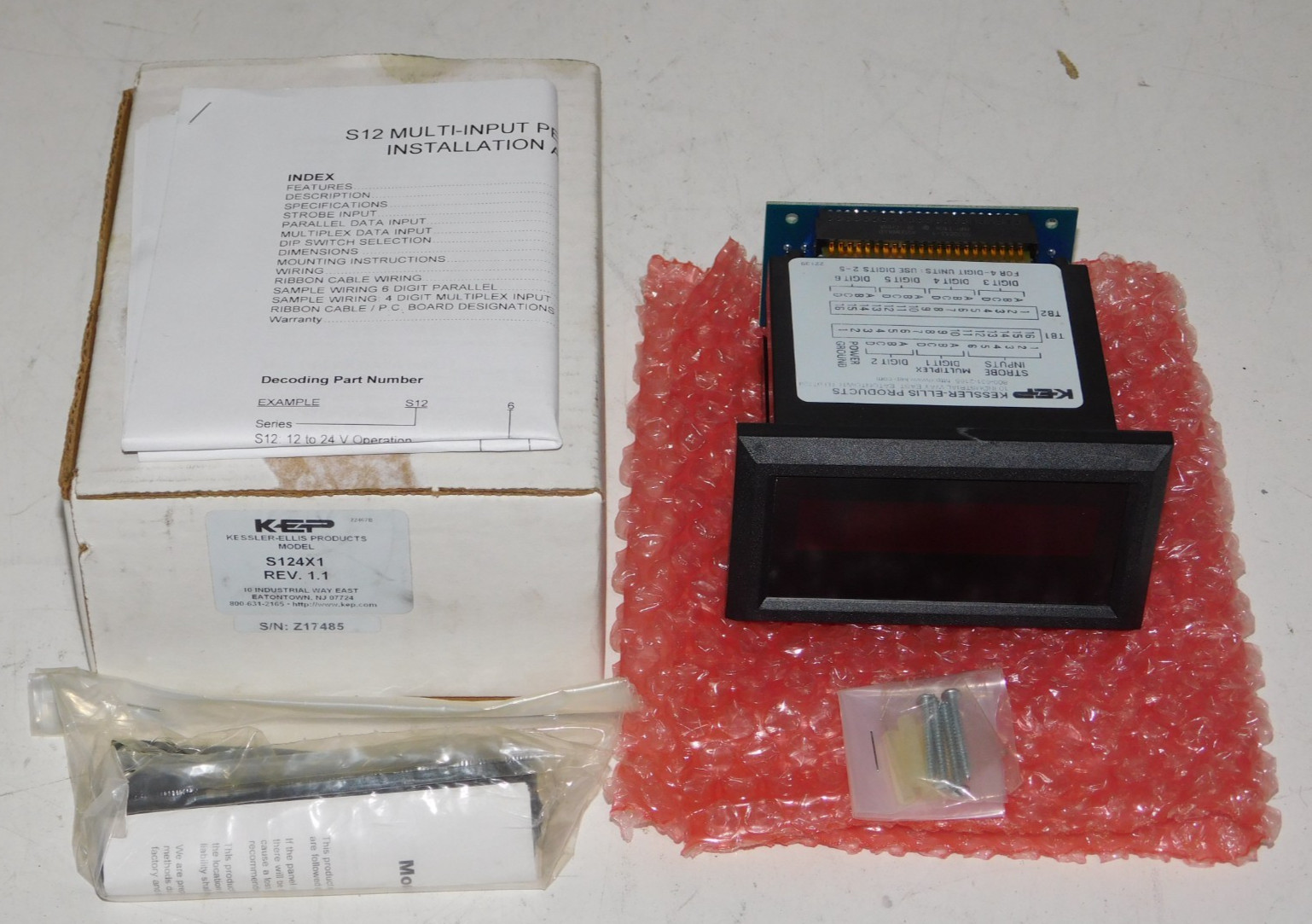 New Kessler Ellis Products KEP S124X1 Electronic Counter Digital Display Module