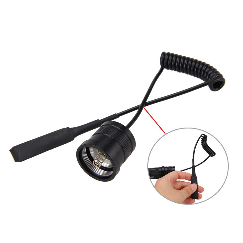 Rechargeable LED Flashlight 800Yards Work Light Predator Zoomable Torch + Switch