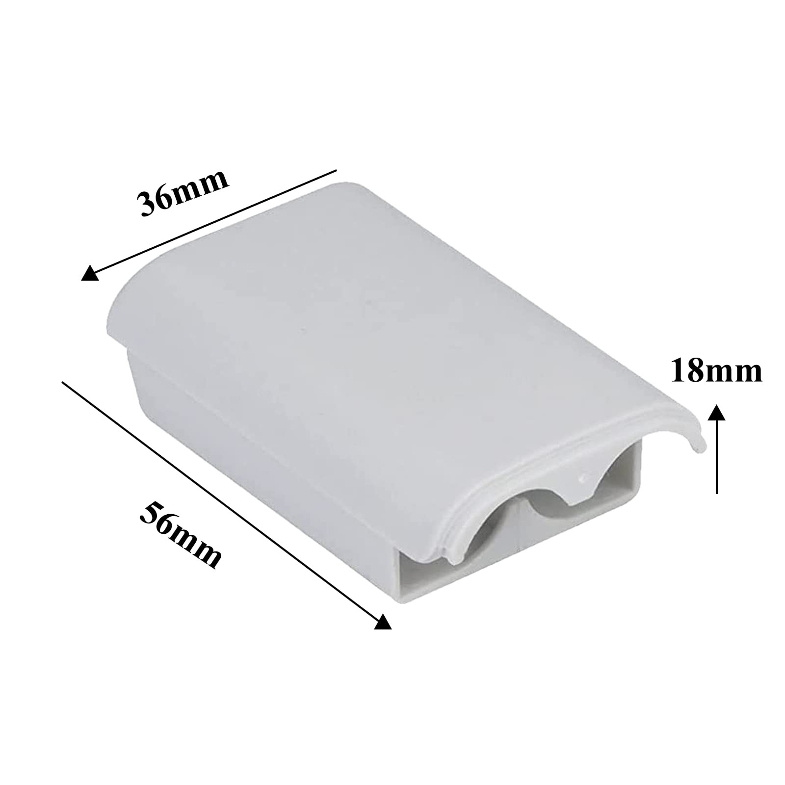 2 Pcs Battery Pack Cover for Xbox360 Wireless Controller, Black&White