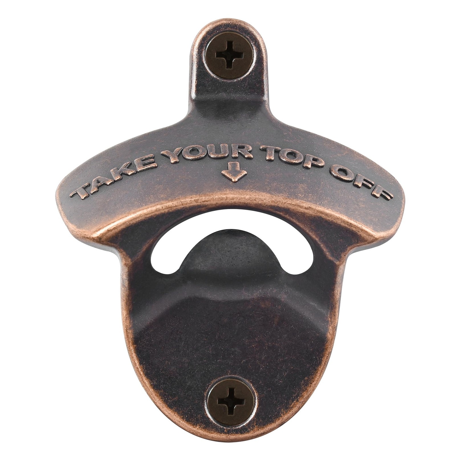Rustic Bottle Opener Wall Mounted Antique Copper Stanless Beer Cap Opener Mou...
