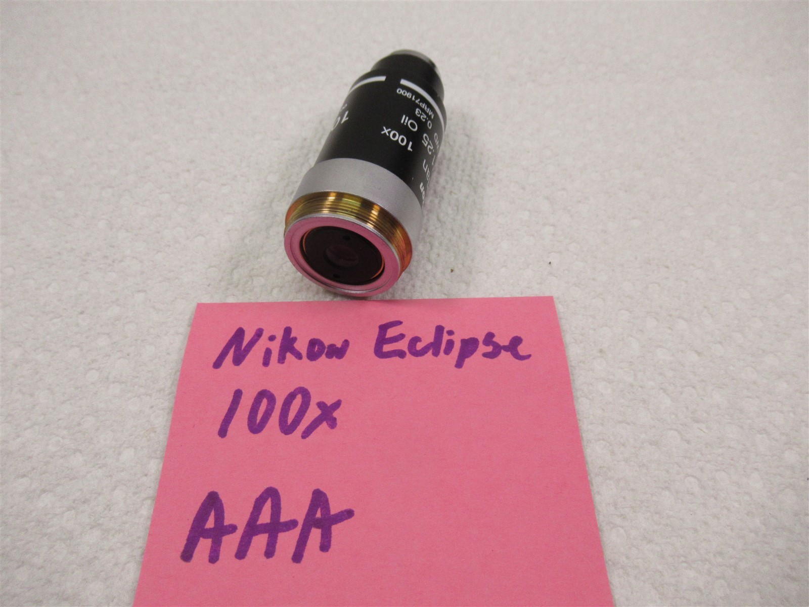 Nikon Eclipse Series E Plan 100x Microscope Objective Lens Excellent Shape