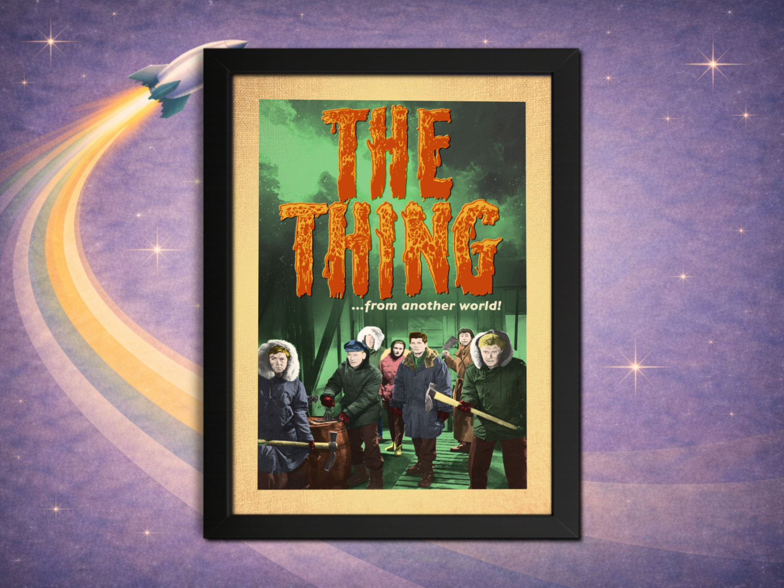 Framed The Thing From Another World – Classic Sci-Fi Horror Art Print 8x12