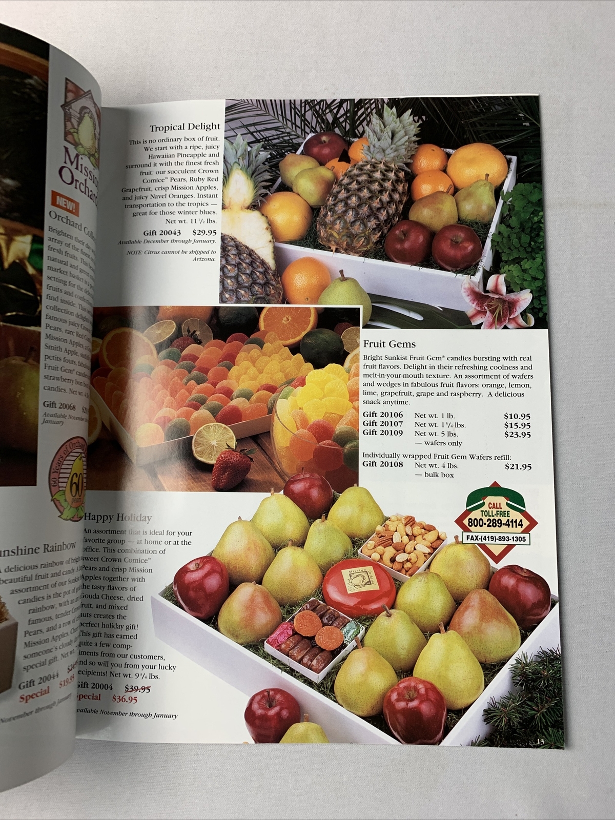 Mission Orchards Catalog Holiday 1994 - Vintage Fine Food Catalog