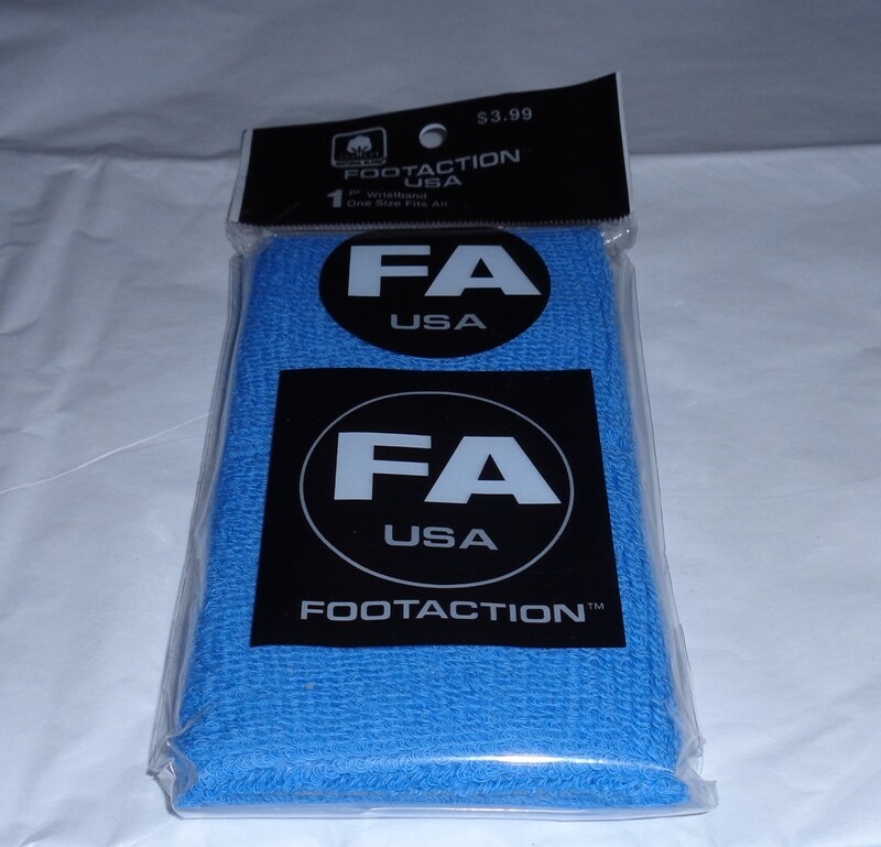 CAROLINA BLUE FOOTACTION USA WRISTBAND / SWEATBAND ONE SIZE FITS ALL 1 Pair NEW