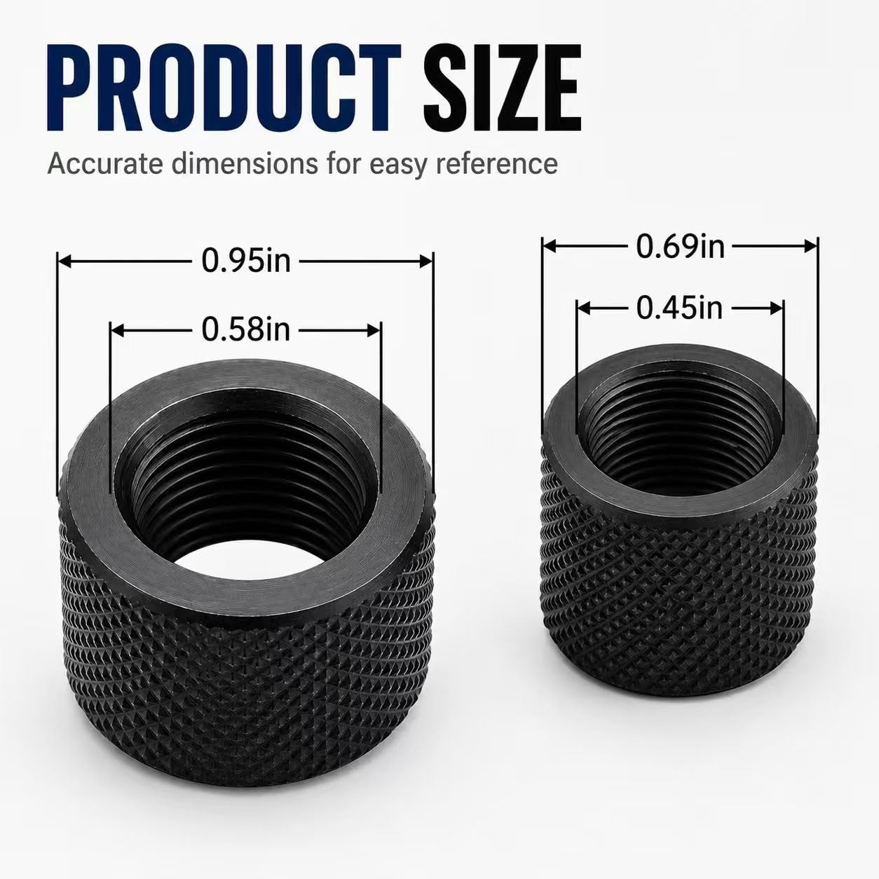 4-Pack Combo: 2 x 5/8x24 Thread Protectors & 2 x 1/2x28 Thread Protectors - D...