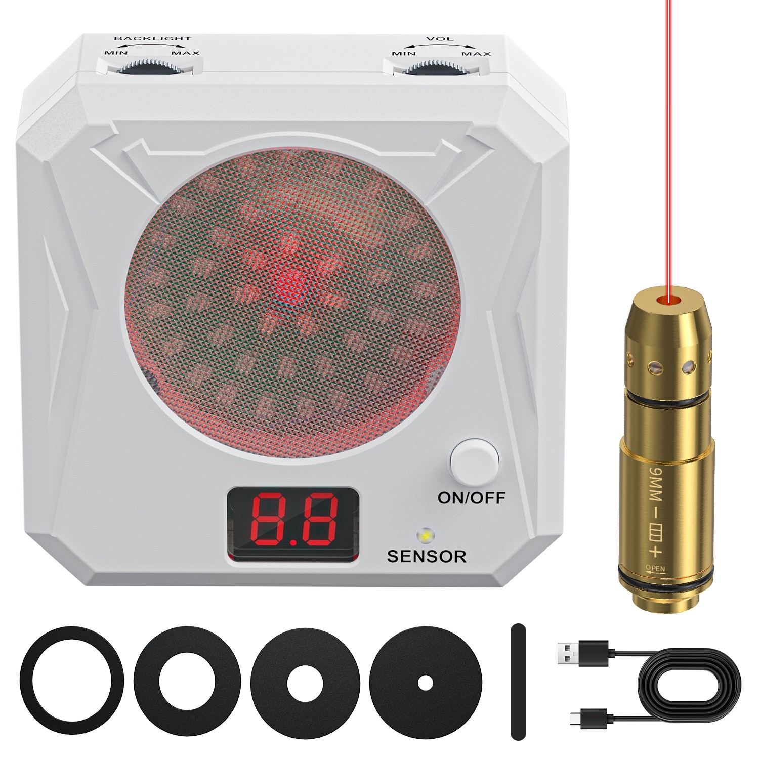 1pc 9mm Dry Fire Laser Trainer + 1pc 1352 Electronic Target