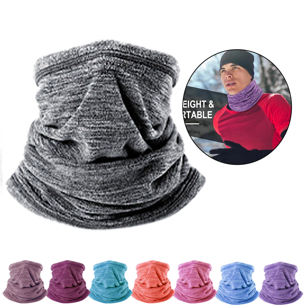 Thermal Neck Gaiter Face Scarf Face Cover Winter Balaclava Ski Mask Cold Weather