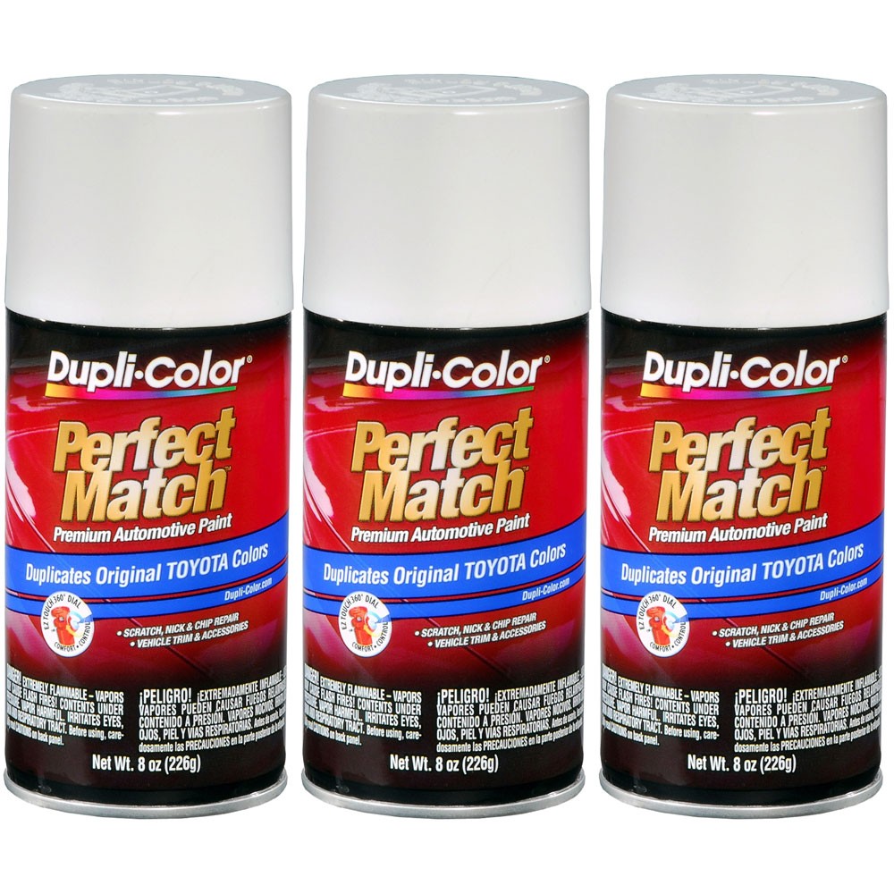 Duplicolor BTY1607 (3-Pack), Perfect Match Aerosol Paint Toyota 56 Natural White
