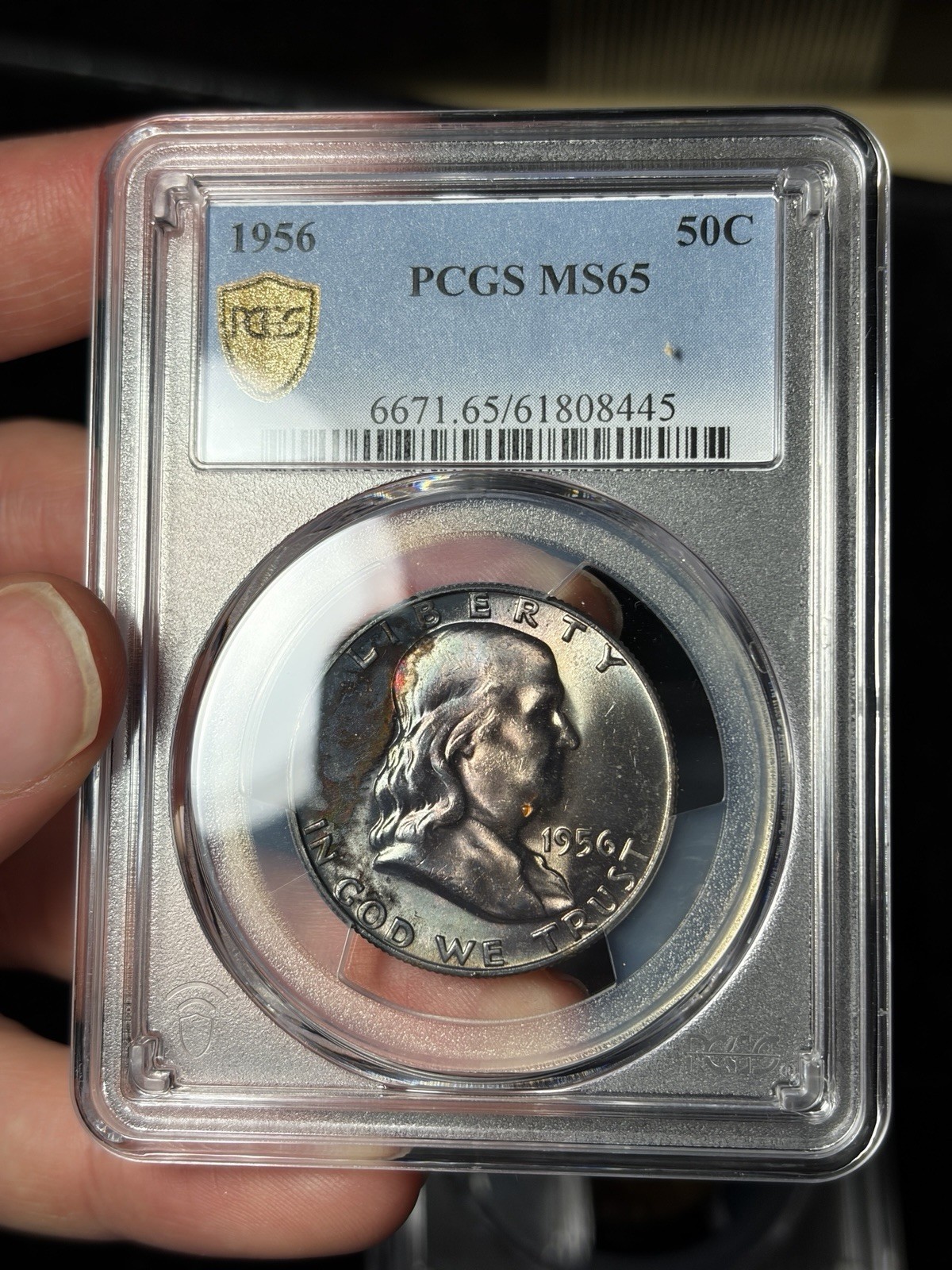 1956 US Mint Set 18 Coin Fully PCGS Graded Rainbow Toned WOW Original