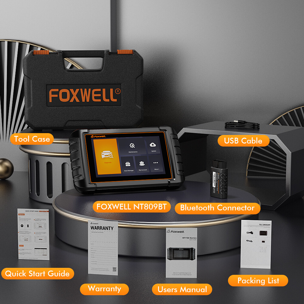 FOXWELL NT809BT Bidirectional Car OBD2 Scanner Diagnostic Scan Tool K-ey Coding