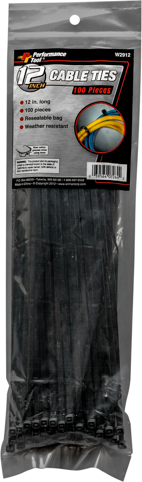 Performance Tool Cable Tie W2912 12" 100pk
