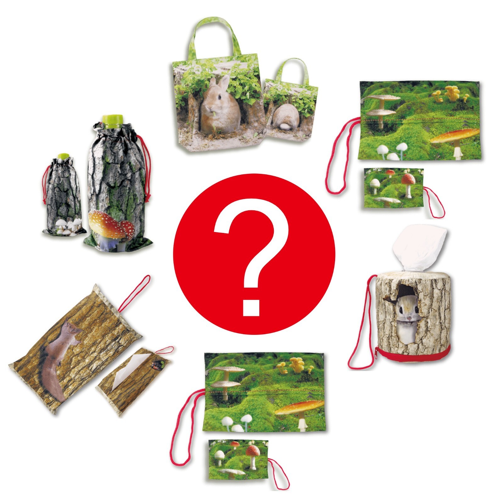 Blind Box Camping Toilet Roll Tissue Cover Water Bottle Carrier 1 Random Bag