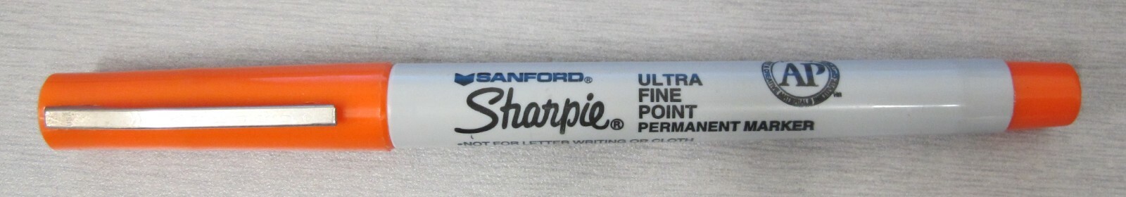 Vintage Sharpie Orange Ultra Fine Point Permanent Marker Metal Clip #37000 New