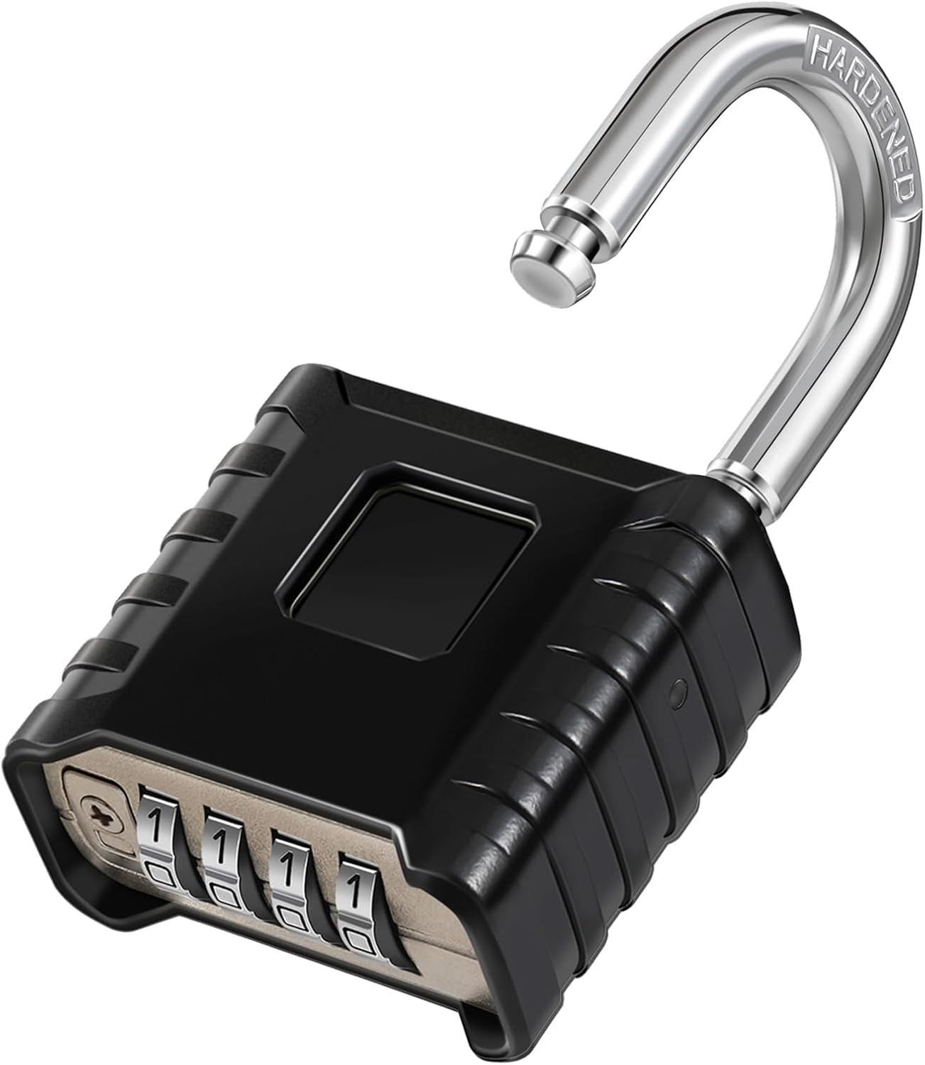 Heavy Duty Combination Lock Outdoor, Gate Lock Weatherproof (Black) | Large