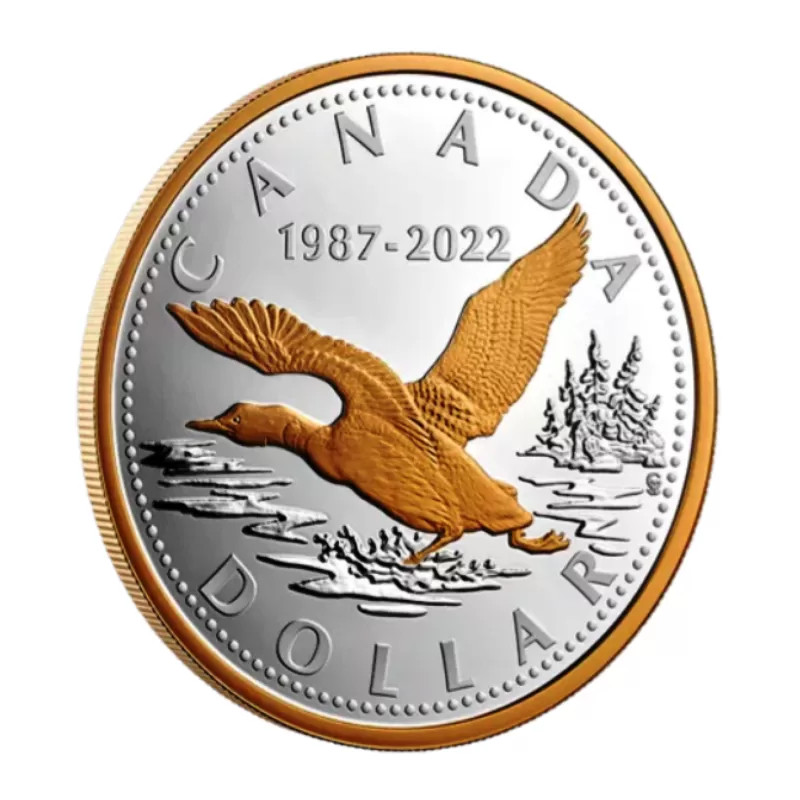 2022 Canada 2-oz $1 Renewed Silver Dollar: 35th Anniversary of the Loonie