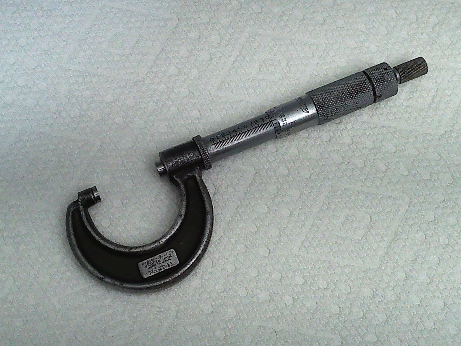Vintage Lufkin Rule Co. 0-1" Outside Micrometer No. 1941 USA Made Machinist Tool
