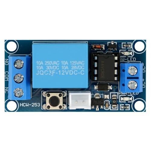 2Pcs 12V Latching Relay Module | Single Bistable, Push to Start and Stop