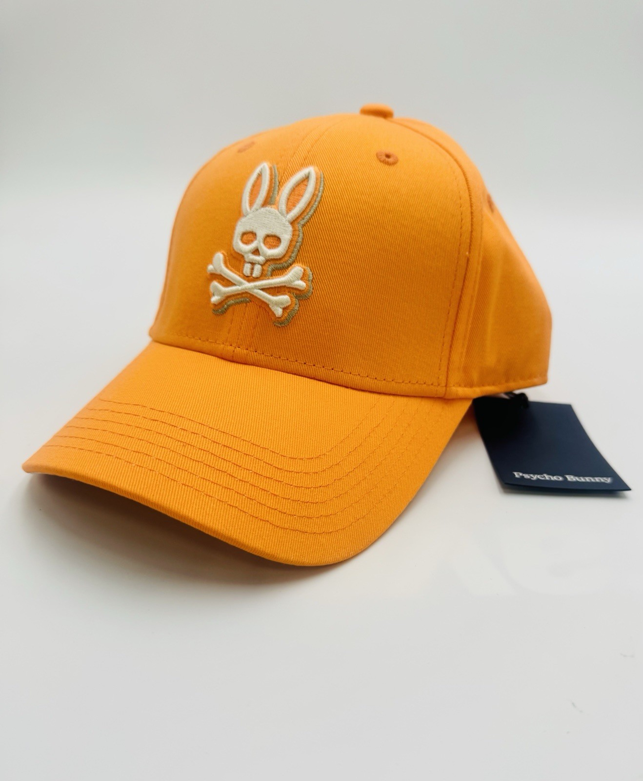 NWT $48 Psycho Bunny Men's Nectarine Embroidered Big Bunny Baseball Cap S12