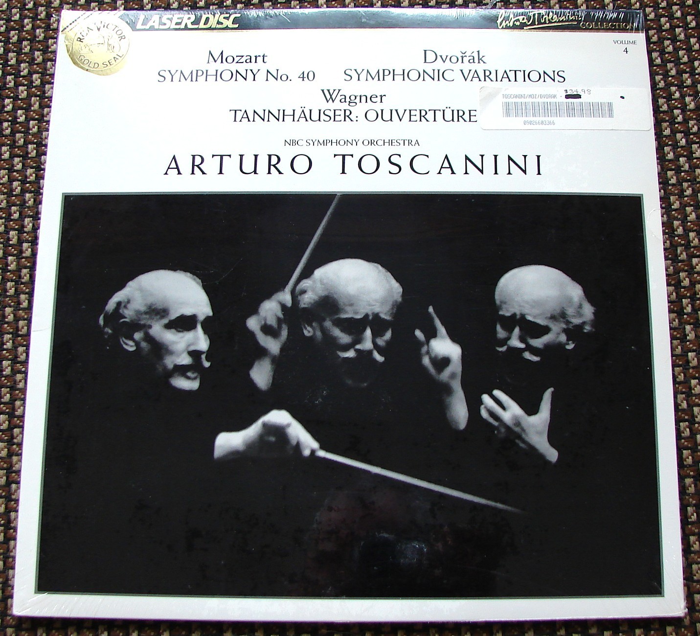 Arturo TOSCANINI  Mozart Dvorak Wagner  NBC TV Concerts Vol.4  LASERDISC Sealed
