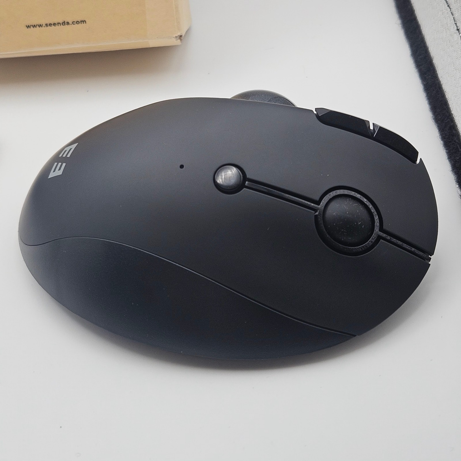 Seenda Wireless Trackball Mouse Bluetooth USB Ergonomic Rechargeable BLACK
