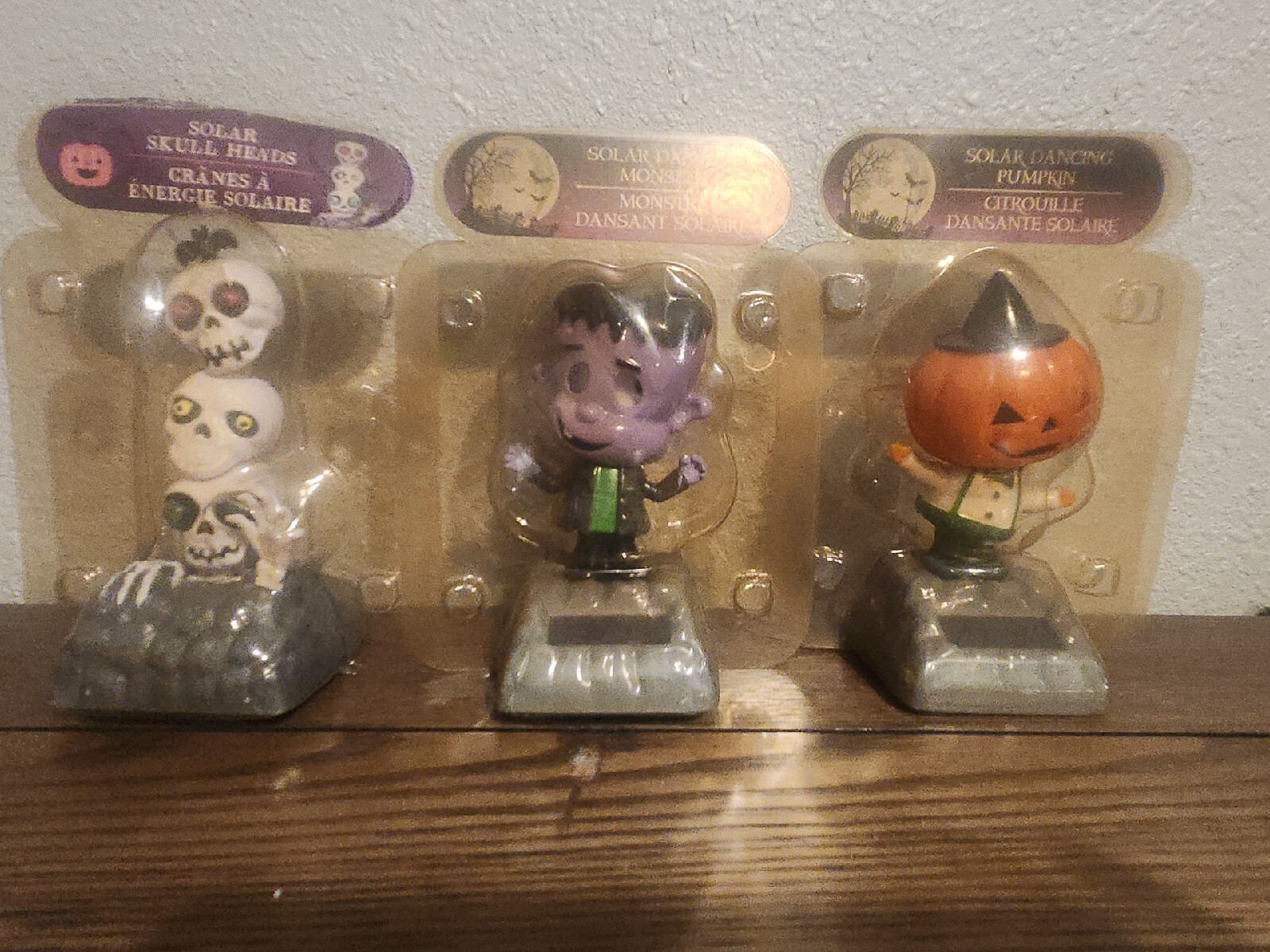 Solar Dancing Monster Frankenstein Skull Heads Pumkin Suncatcher Halloween