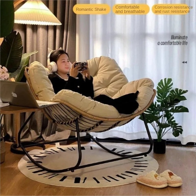 Large Rocking Chair Adults & Kids Sleeping Bed Sofa For Home Living Room Balcony