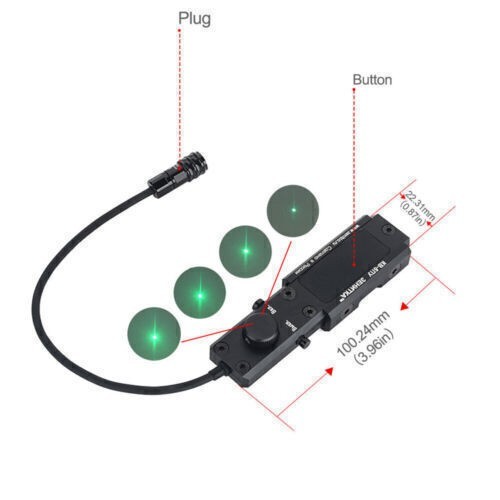 PERST-4 IR / Green Laser Dot Sight Scope with KV-D2 Switch Reset -TAN# US