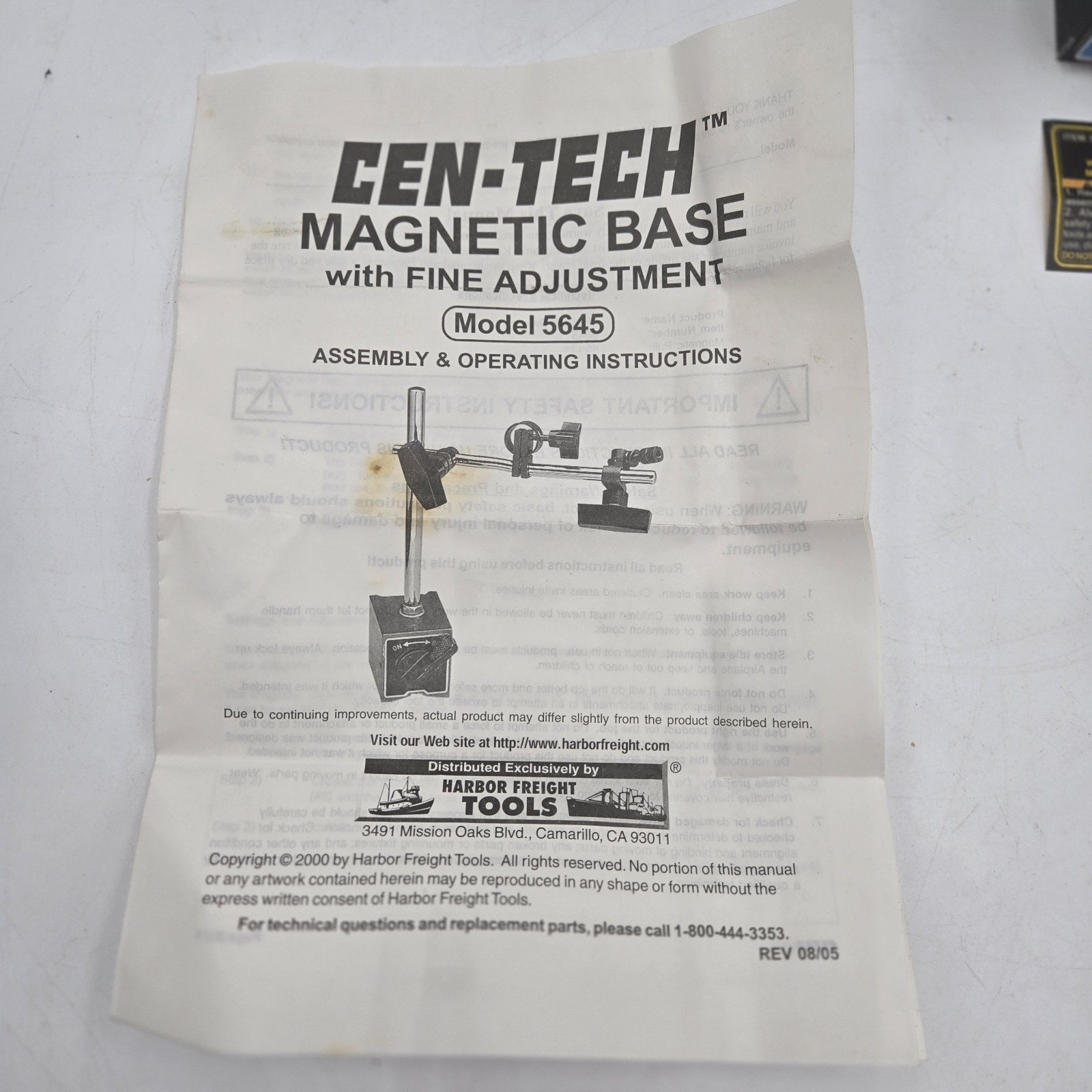 Multi-Positional Magnetic Base w/Fine Adjustment Flexible Joints Reach Out 12"