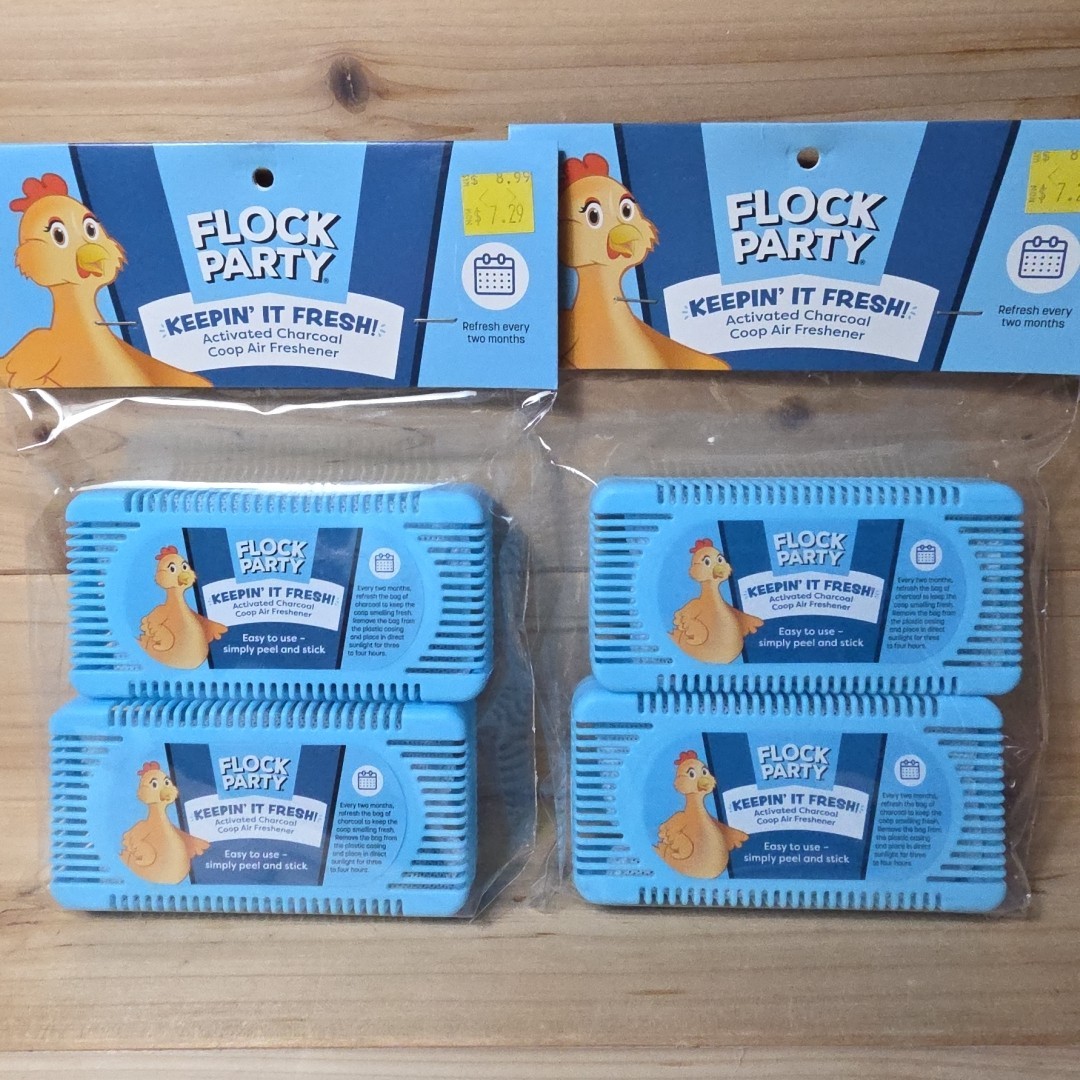 Flock Party Chicken Coop Deodorizer (2) 2 Packs, 8 Months Coop Air Freshener
