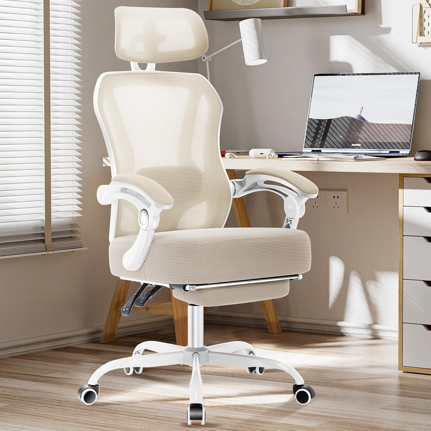 Reclining Office Chair with Footrest