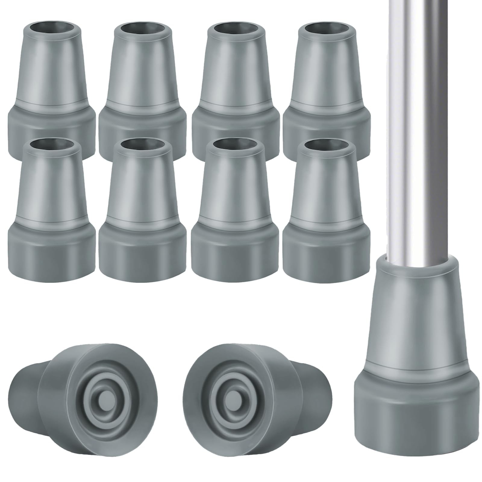 Crutch Tips, 8 Pack 3/4 Inch Rubber Accessories Replacement Rubber...