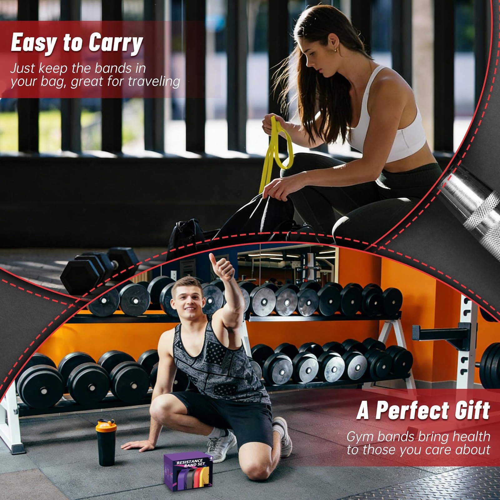 Resistance Bands for Working Out, 4-Level Pull Up Assistance Bands, Exercise ...