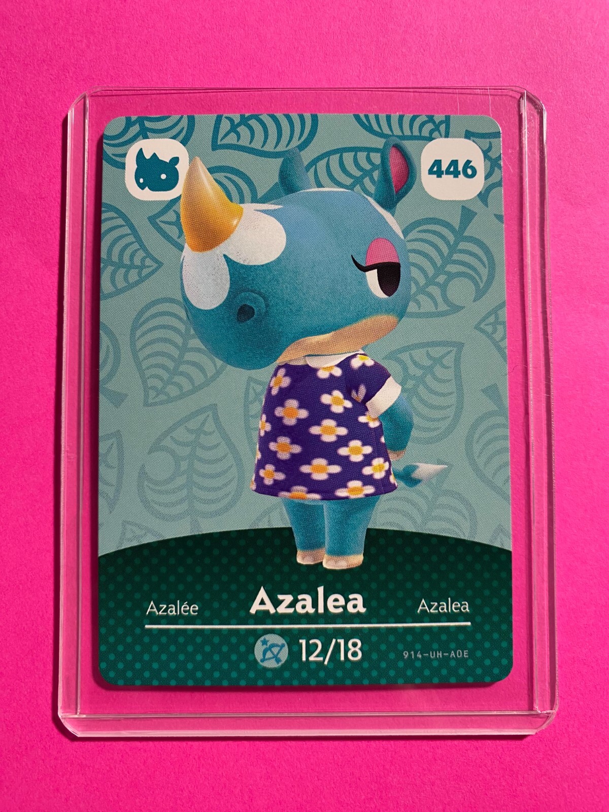 AZALEA 446 Animal Crossing Amiibo Card UNSCANNED MINT NEW Series 5 SNOOTY RHINO