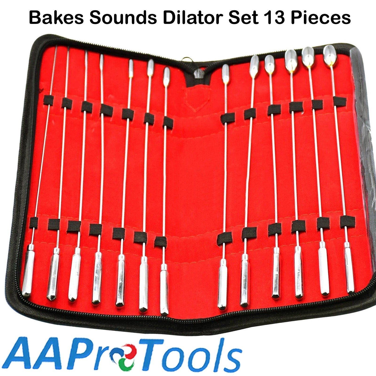AAPRO Bakes Rosebud Sounds Dilator Set of 13 Pieces In Zipper Case