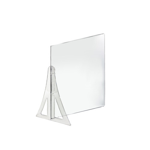 Azar Displays 18" x 24" Single Leg Partition PLEXIGLASS Shield, 2-Pack