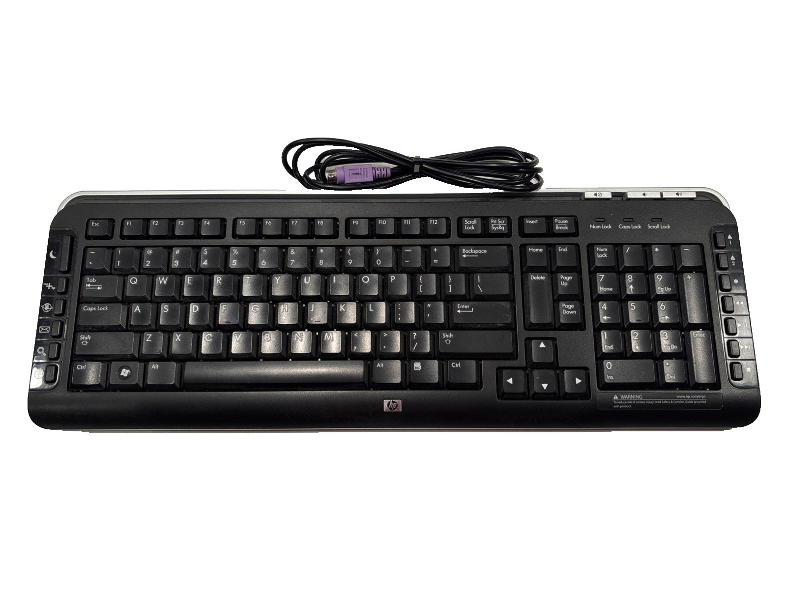 ~Clean~ HP Multimedia Keyboard Model SK-2960 PN 5188-6077 REV:  1.3 Black Wired