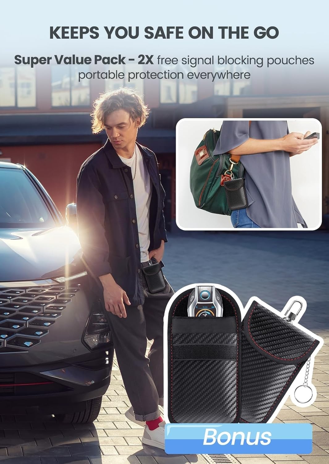Car Key Signal Blocking Box with Stylish Leather Design for Anti-Theft Security