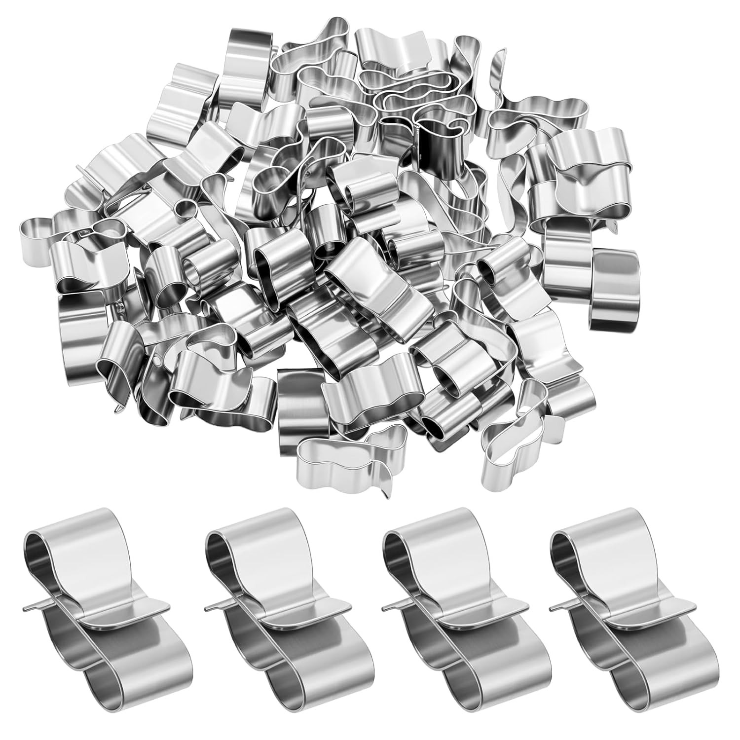 Trailer Wire Clips Stainless Steel 0.88 Inch 50 Pcs