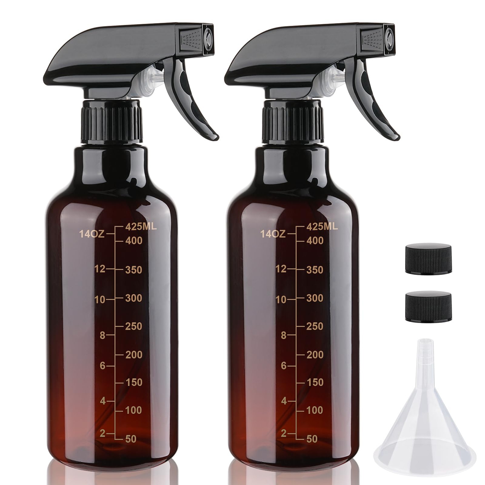Plastic Spray Bottle 16.9oz Empty Spray Bottles Refillable Container Trigger ...