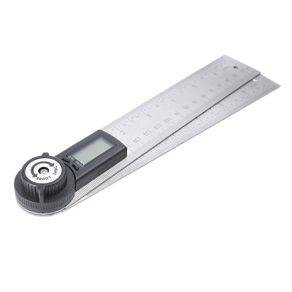 1pc 7" Electronic Protractor Digital Goniometer Angle Finder Miter Gauge Ruler