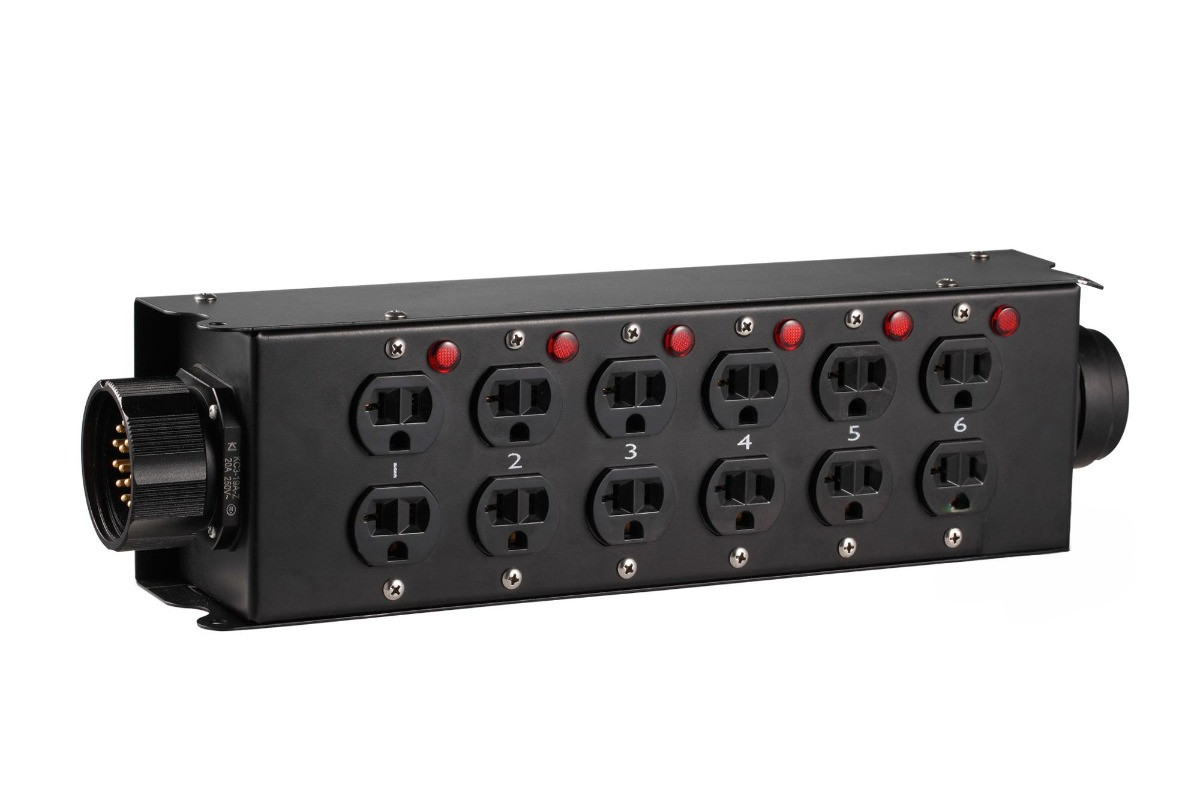 High Quality Light Power Box Socapex 19pin To 12x Edison Power Distributor