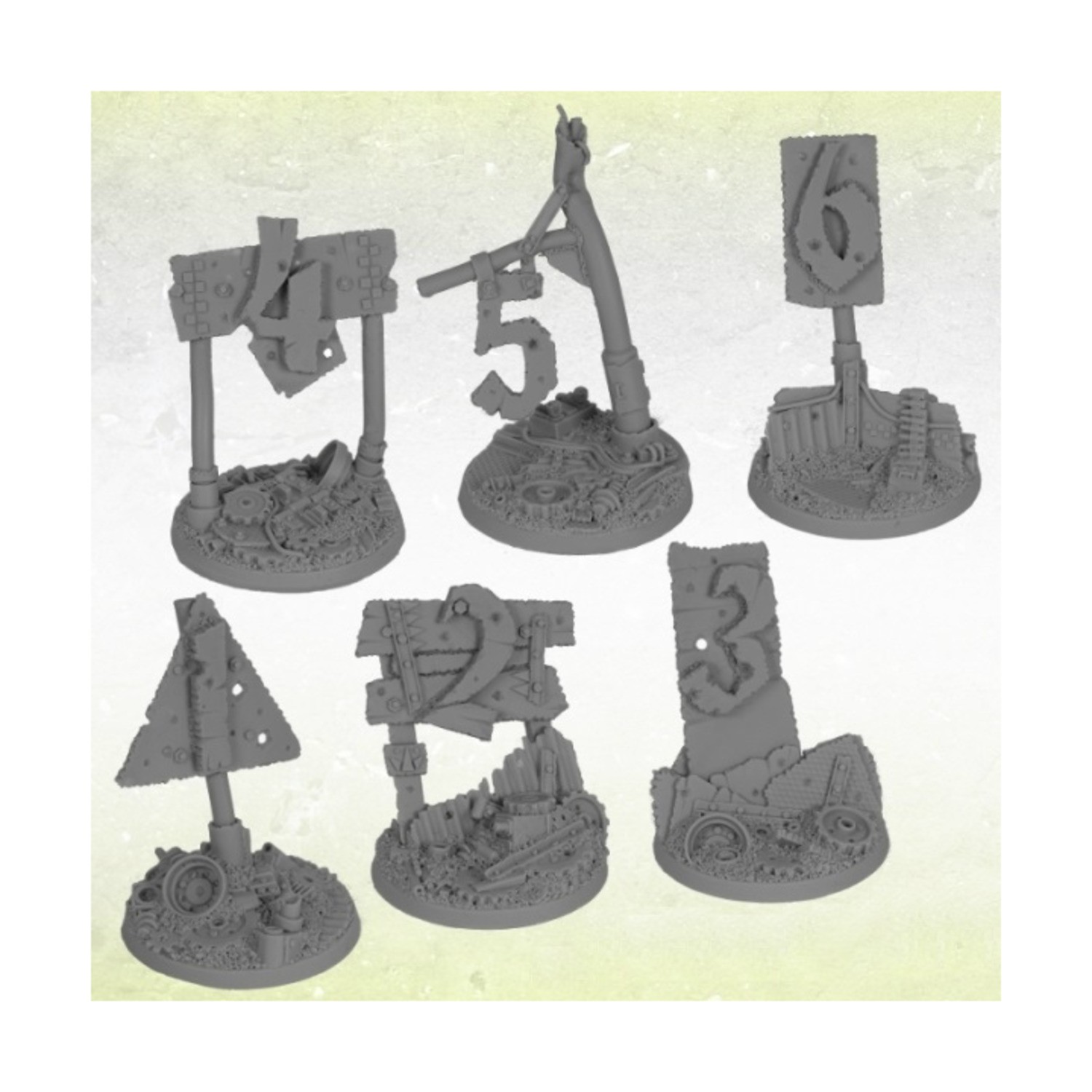 Kromlech Sci-Fi Conversion Bit Junk City Objective Markers New