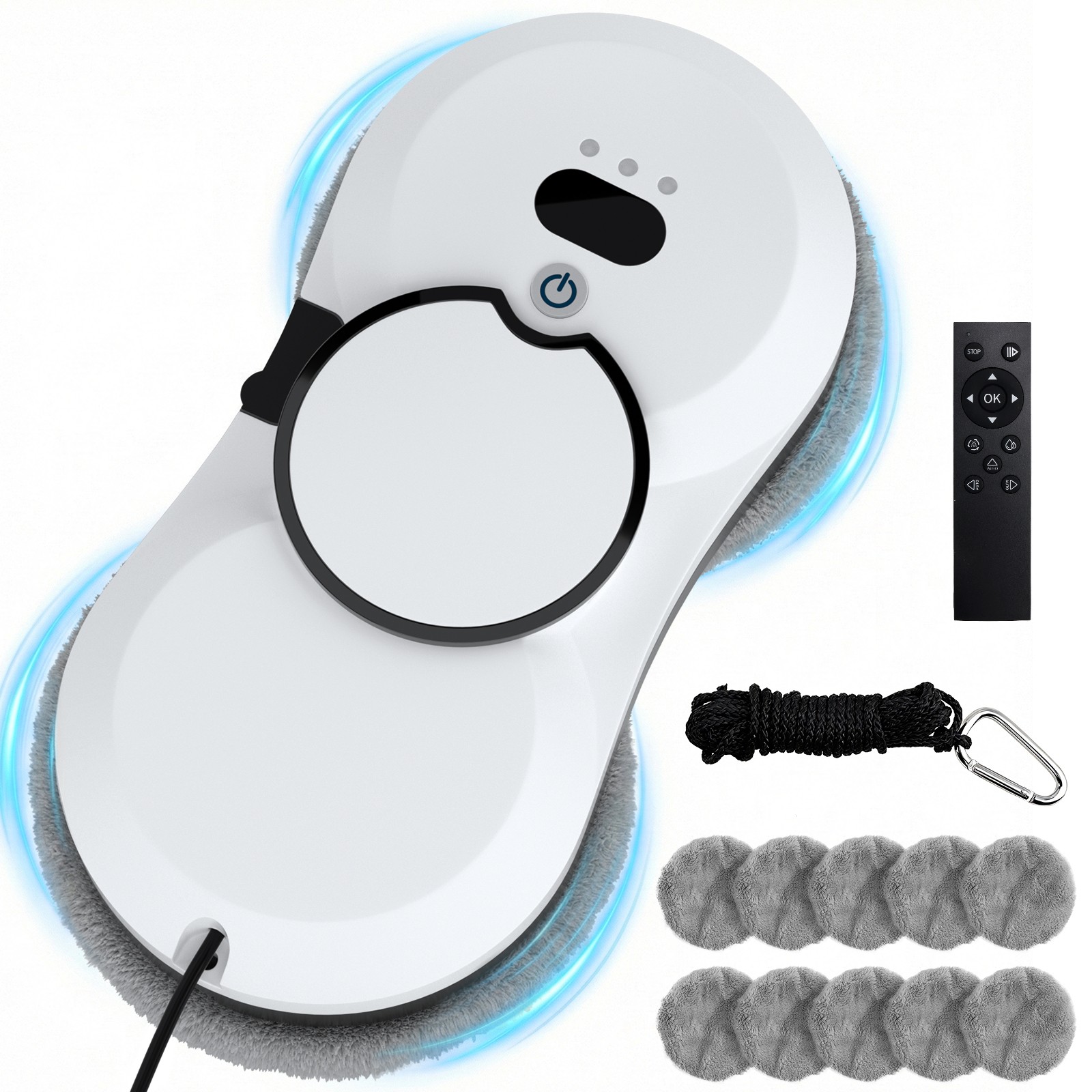 Auto Window Cleaner Robot, AI Path, 5600PA Suction, Single-sided Spray