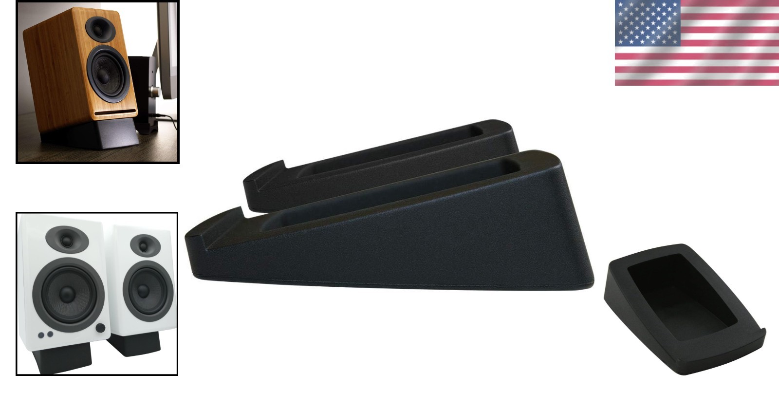 Desktop Speaker Stands Vibration Damping Tilted Silicone for Small Speakers