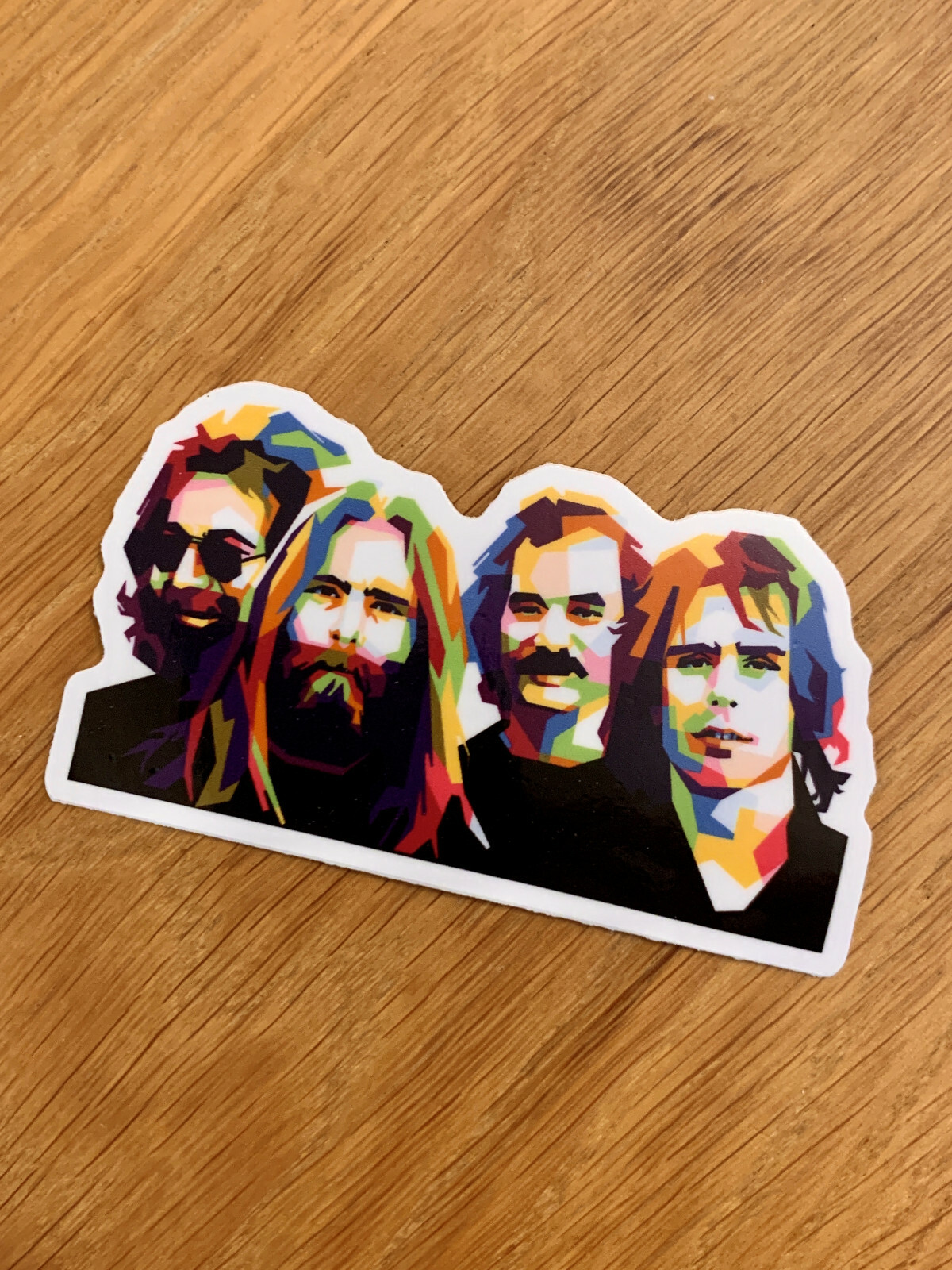 Grateful Dead Band Polygon Art Premium Sticker Decal Jerry Garcia 3 x 1.8 in