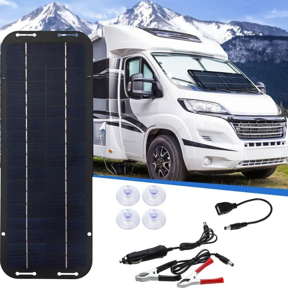 30W Solar Panel 18V Charging Camping Supply Doubles Output for current