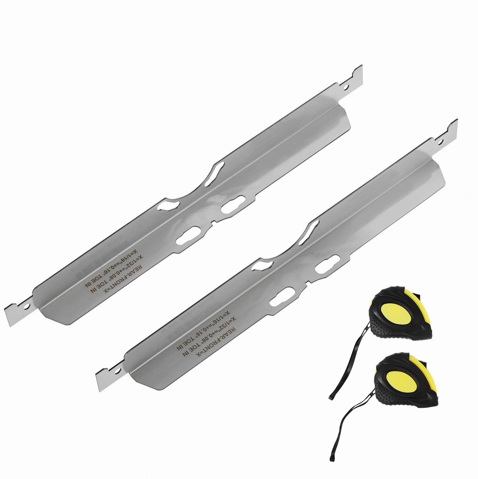 2-Plate Toe Alignment Set Steel with Measuring Tapes