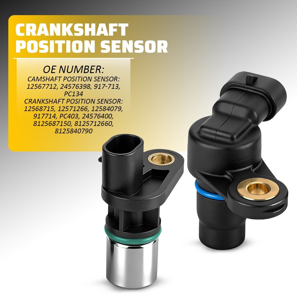 2pcs Camshaft & Crankshaft Position Sensor Fits GMC Envoy XL 2002-2005 L6 4.2L