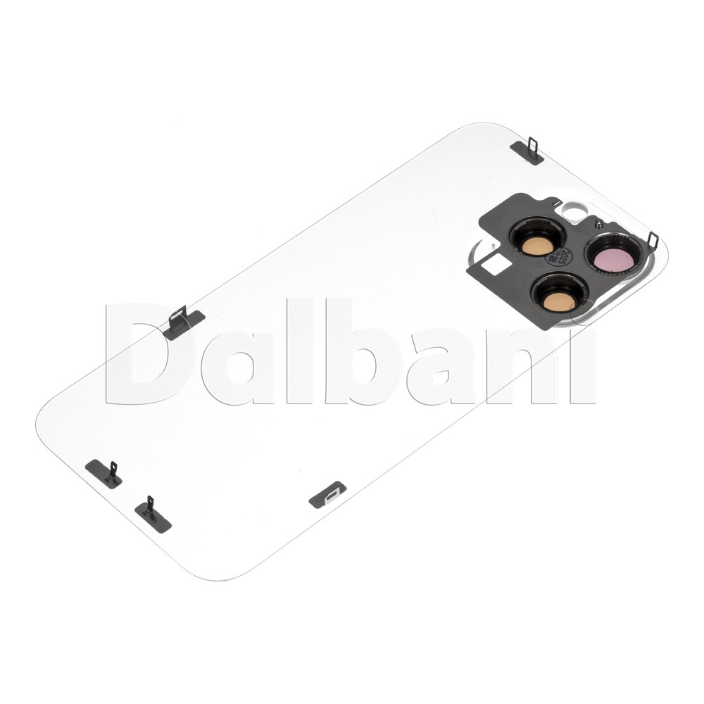 Clear Back Glass Battery Cover for Apple iPhone 15 Pro Max Transparent